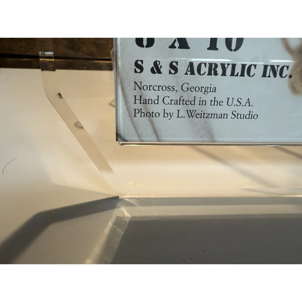 Vintage 8x10 Acrylic Picture Frame Made in USA S&S Acrylic Original Box‎